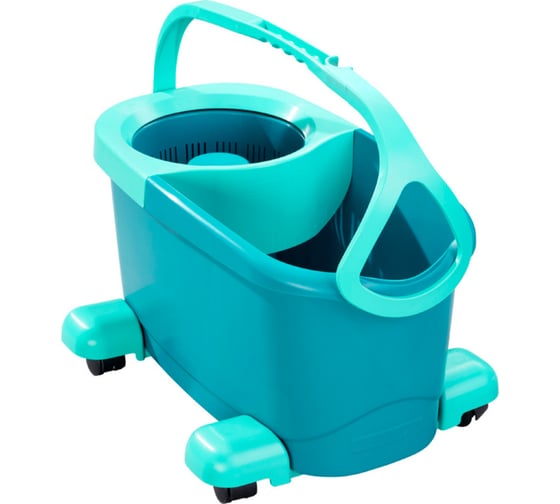 Комплект: Швабра + ведро на колесах, с механизмом отжима Leifheit CLEAN TWIST Disc Mop Ergo mobile 52102