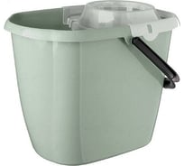 Ведро Idiland "Greenland" прямоугольное 12 л., с отжимом МОП зеленый флэк 221238518/04