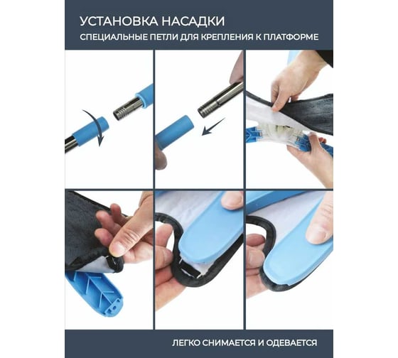 Швабра Х-образная с функцией отжима WMS Tools WMC-22(blue)