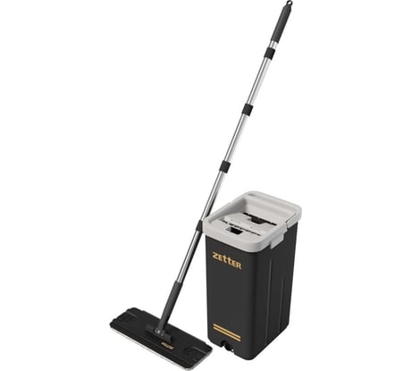 Швабра с отжимом и ведром Zetter premium s (7 л) черное Home-bs-b