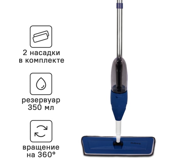 Швабра с распылителем spray mop blue Ridberg 1210625