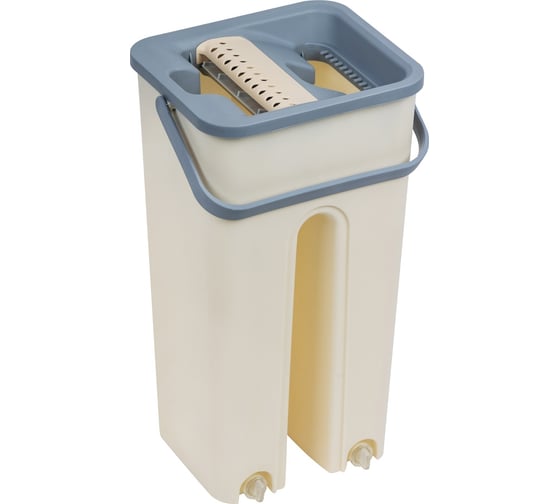 Швабра для пола с насадкой из микрофибры и ведром Рыжий кот clean hands beige 310486