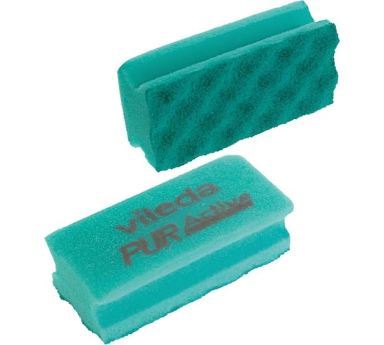 Губка Vileda Professional ПурАктив, 6.3x14 см, зеленый, арт. 123115/100740/7159/123111 167 1