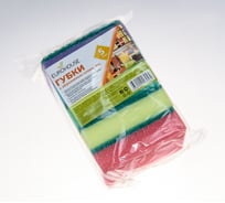 Губка большая EUROHOUSE с абразивным слоем 5 шт, 9.6x6.5x2.7 3676