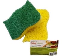 Губка для посуды EUROHOUSE Волна, 110x80x25 мм, 2 шт. 15714