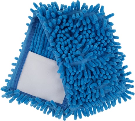 Моп NV плоский, микрофибра ворсистая шенил 40 см. синий, крепление карман и ухо MFCH-M-40-B/C