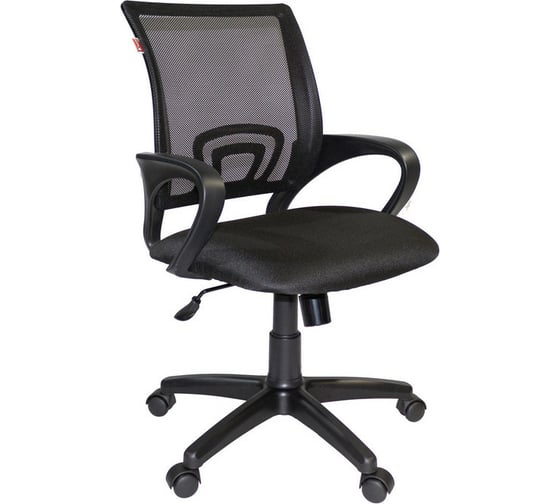 Кресло офисное easy chair 304 lt серое черное сетка ткань пластик