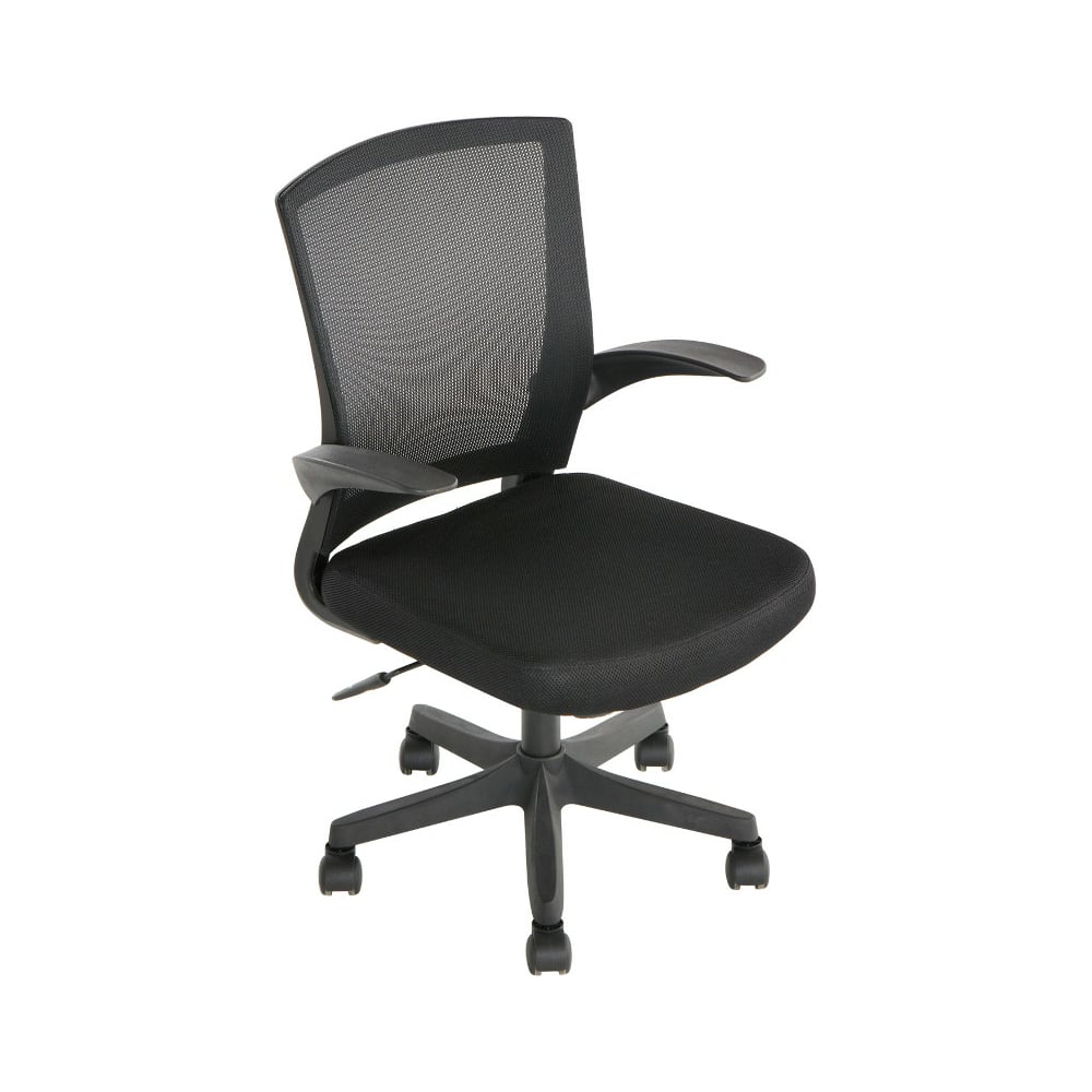 Кресло BN_cm_ECHAIR-316 TTW net пласт.черн., ткань черн/сетка черн.