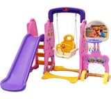 Детская игровая площадка Perfetto Sport: горка + качели + ворота Котенок PS-050, лиловый СГ000000955
