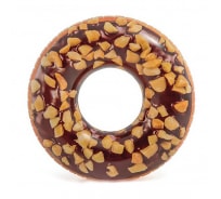 Надувной круг Intex Пончик шоколад, 114см 56262
