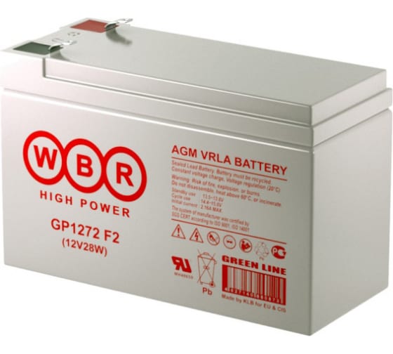 Аккумулятор GP1272 для ИБП WBR GP1272F2WBR 2