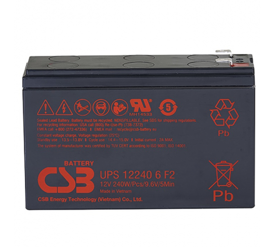 Аккумулятор UPS122406 для ИБП CSB UPS122406F2CSB 1