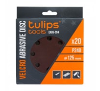 Диск шлифовальный с липучкой (20 шт; 125 мм; P240) Tulips tools EA05-204