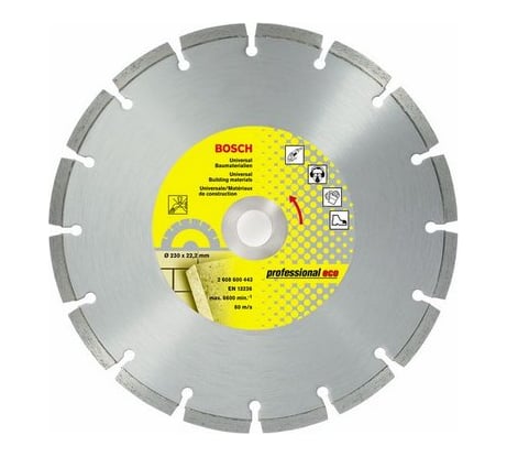 Фото универсального алмазного диска Bosch 230х22,2 мм 2.608.602.195 Фото универсального алмазного диска Bosch 230х22,2 мм 2.608.602.195