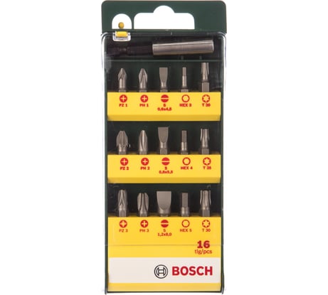 Фото бит Bosch 15бит 25мм+унив держатель 16 шт 2.607.019.453 Фото бит Bosch 15бит 25мм+унив держатель 16 шт 2.607.019.453