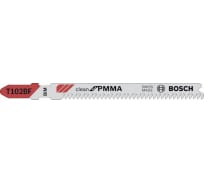 Пилки CleanPMMA (92 мм; тип T102BF; 3 шт.) для лобзика Bosch 2608636780
