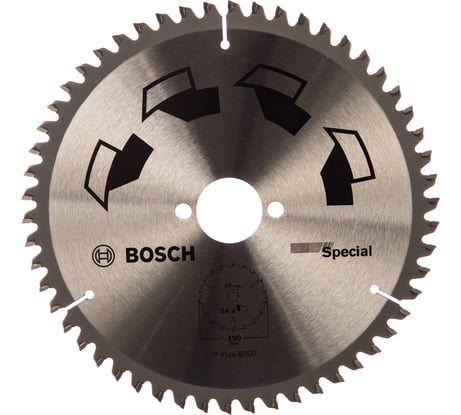 Фото циркулярного диска Bosch SPECIAL 2609256892 190x30 54 Фото циркулярного диска Bosch SPECIAL 2609256892 190x30 54