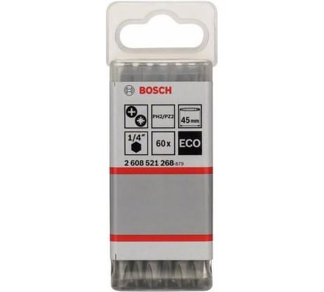 Фото двусторонних бит Bosch ECO Ph2/Pz2 60 60 шт. 2608521268 Фото двусторонних бит Bosch ECO Ph2/Pz2 60 60 шт. 2608521268