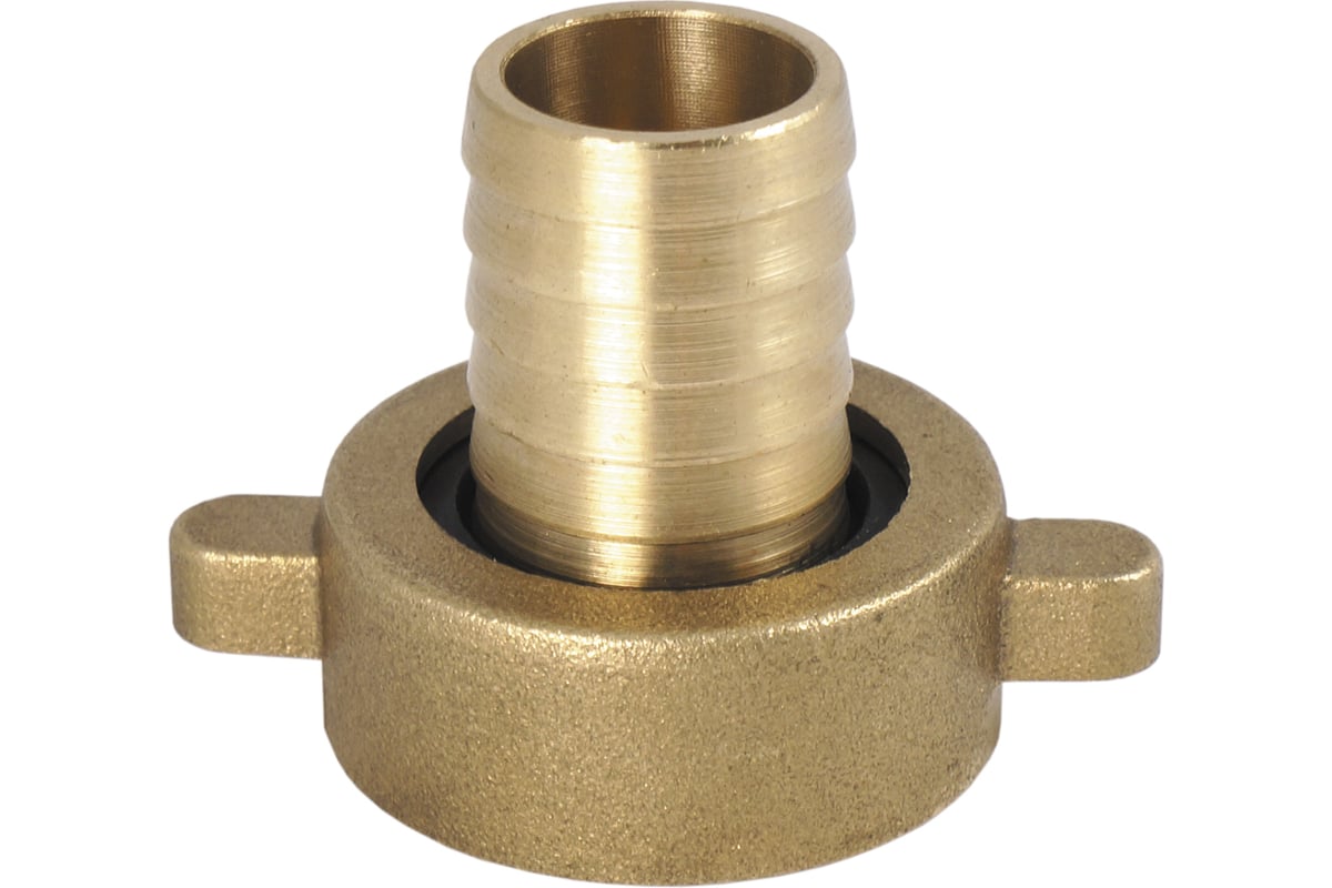Штуцер под садовый шланг с накидной гайкой и уплотнительной прокладкой ...