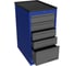 Инструментальная тумба Верстакофф PROFFI RAL5005 5 выдвижных ящиков RAL7024 106585 1