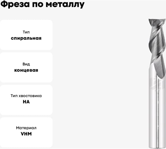 Фреза по металлу G7-2FS-2000-M 20х45х100 мм, хв-к 20 мм, Z2 АКСИС 00001348554