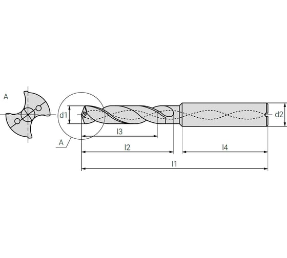 Сверло по металлу D1-8A-0350C 3.5х34х72 мм, хв-к 6 мм АКСИС 00001374551
