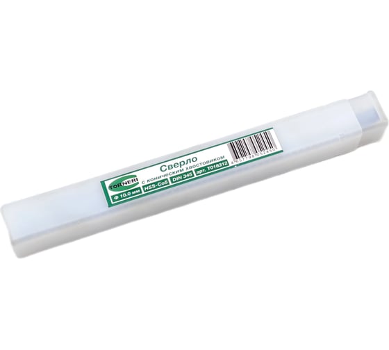 Сверло по металлу к/х 10х87х168 мм, КМ1, HSS-Co5, DIN 345 TORNERI Т018312 1
