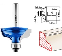 Кромочная калевочная фреза ЗУБР Профессионал №5, 41.3x17.5 мм, радиус 6.35 мм 28706-41.3