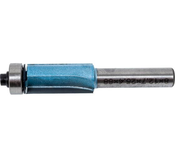 Фреза обгонная (нижн. подш.) Z=2, 12.7x25.4x68 мм, s=8 мм Deltatools 06-5381