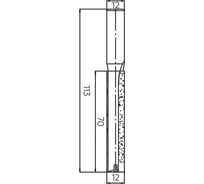 Фреза пазовая с врезным зубом Z2+1, 12x70x113 мм, s=12 мм Deltatools 06-5380