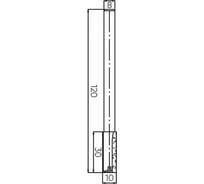 Фреза пазовая с врезным зубом Z2+1 (длинная серия) 10x30x120 мм, s=8 мм Deltatools 06-5296
