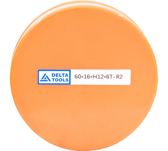 Фреза для снятия свесов 60x16x12 мм, R2 мм, Z6 Deltatools 06-2385