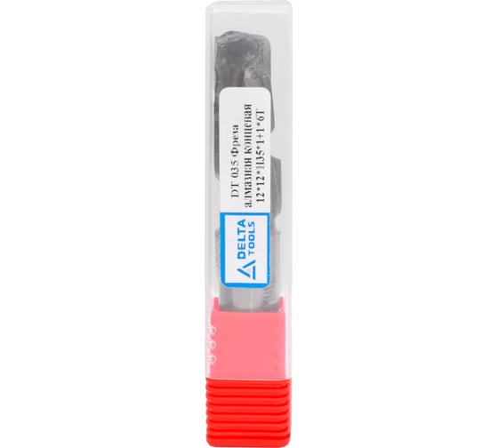 Фреза алмазная концевая dt035 12x12xh35 мм, 1+1x6t Deltatools 06-4847