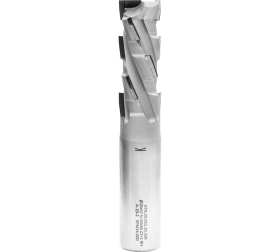 Фреза алмазная Z2+1, 20х52х115 мм, S=20x50 мм, RH, 12pcd a25+1hm, h=2.5 мм 4 helix wings Dtn.20.052.20.3sr ITA TOOLS 06-5078