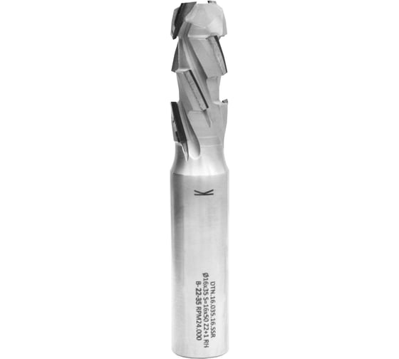 Фреза алмазная Z2+1, 16х35х95 мм, S=16x50 мм, RH, 8pcd a25+1hm, h=2.5 мм 4 helix Dtn.16.035.16.ssr ITA TOOLS 06-5079