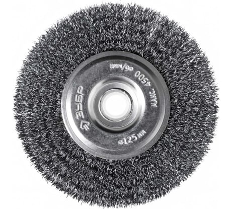 Щетка дисковая для точильно-шлифовального станка (0,3 мм, 125х12,7 мм) ЗУБР 35185-125_z02