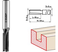 Пазовая прямая фреза ЗУБР Профессионал 8x19 мм 28780-8-19