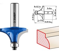 Кромочная калевочная фреза ЗУБР Профессионал №1, 38.1x17 мм, радиус 12.7 мм 28701-38.1 15945836