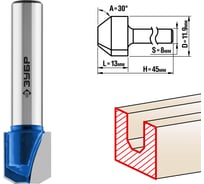 Пазовая фасонная фреза ЗУБР Профессионал №3, 11.9х13 мм 28742-11.9-30