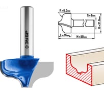 Пазовая фасонная фреза ЗУБР Профессионал №2, 31.8х16 мм 28741-31.8