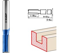 Пазовая прямая фреза с нижними подрезателями ЗУБР Профессионал 8x20 мм 28755-8-19