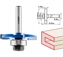 Горизонтально-пазовая фреза ЗУБР Профессионал 50.8x6 мм 28757-50.8-6