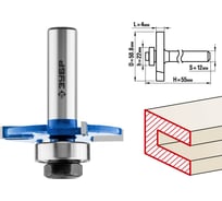 Горизонтально-пазовая фреза ЗУБР Профессионал 50.8x4 мм 28757-50.8-4-12