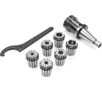 Патрон цанговый R8 с набором цанг ER40 из 8 шт (3-26 мм) Micron 108066