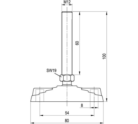 Опора шарнирная дисковая EMES PAMZB801260