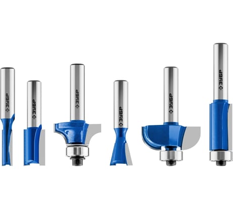 Набор фрез по дереву ЗУБР Профессионал 6 шт 28795-H6