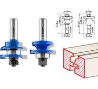Набор фрез рамочных №3 (2 шт; хвостовик 12 мм) Зубр 28773-41.3-H2