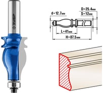 Кромочная фигурная фреза ЗУБР Профессионал №5, 25.4x41 мм 28716-25.4