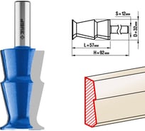 Кромочная фигурная фреза ЗУБР Профессионал №10, 32х57 мм 28721-32