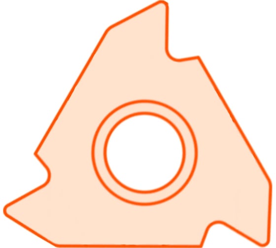 Пластина резьбовая 16IRC1.25ISO, APU20, 10 шт АКСИС 00001630625